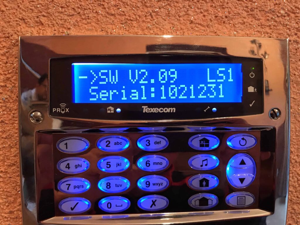 Texacom intruder keypad